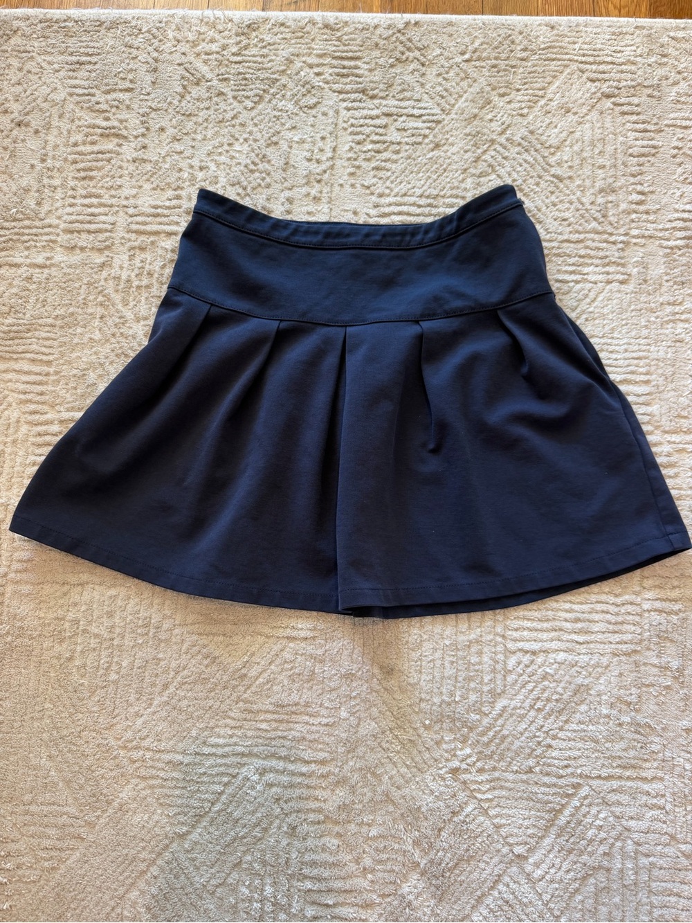 Gap Kids Girls XL 12 Navy Blue Pleated Skirt Side Zip Preppy School